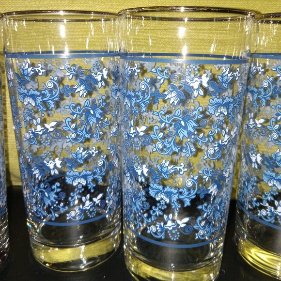 Spode Other - Set of 4 floral SPODE high ball glasses from the "Spode Blue Room Collection".